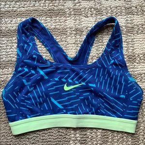 Blue Nike Pro Sports Bra